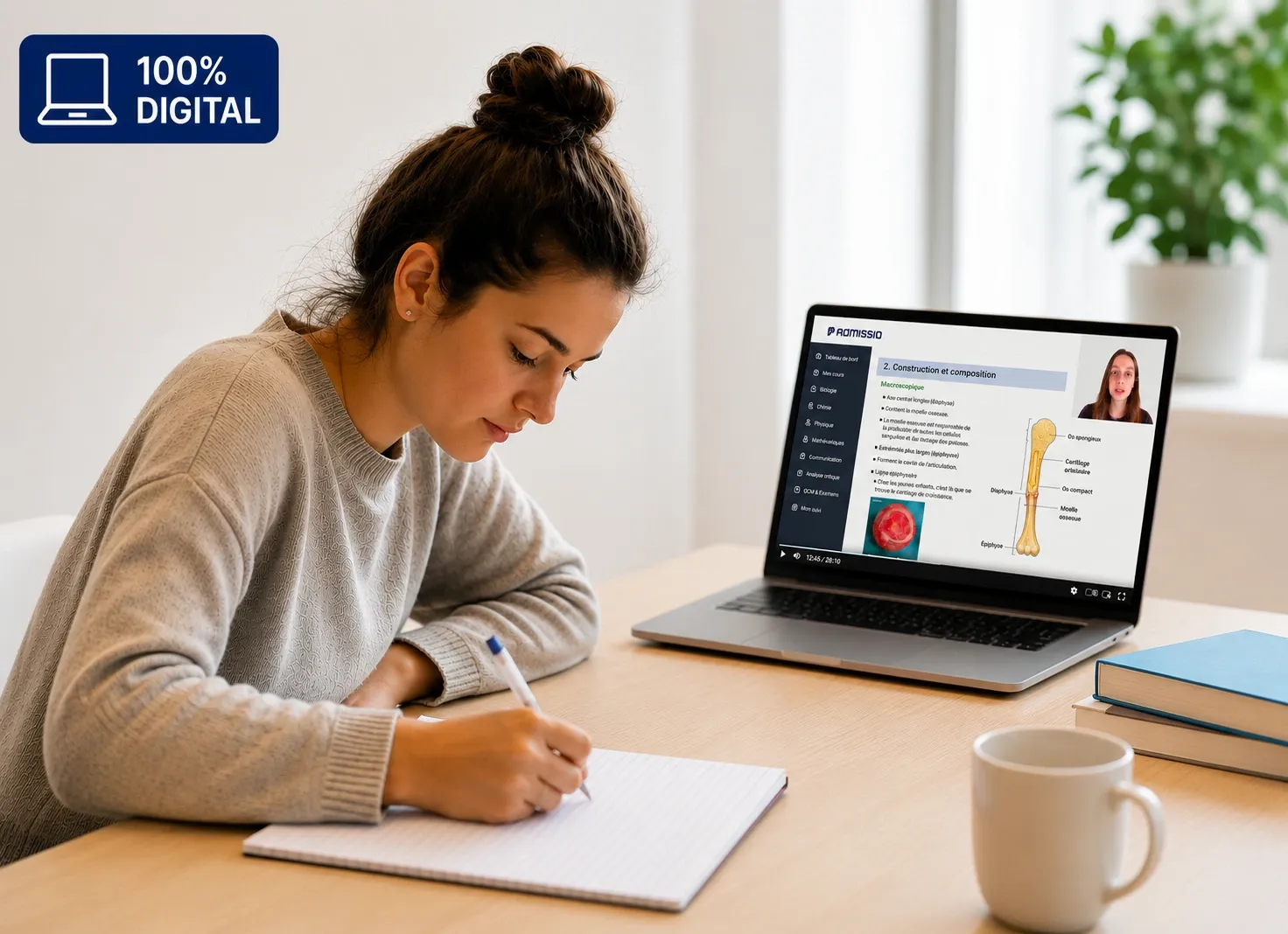 Préparation à l'examen d'entrée en médecine ou dentisterie Admissio 2026 - 100% Digital